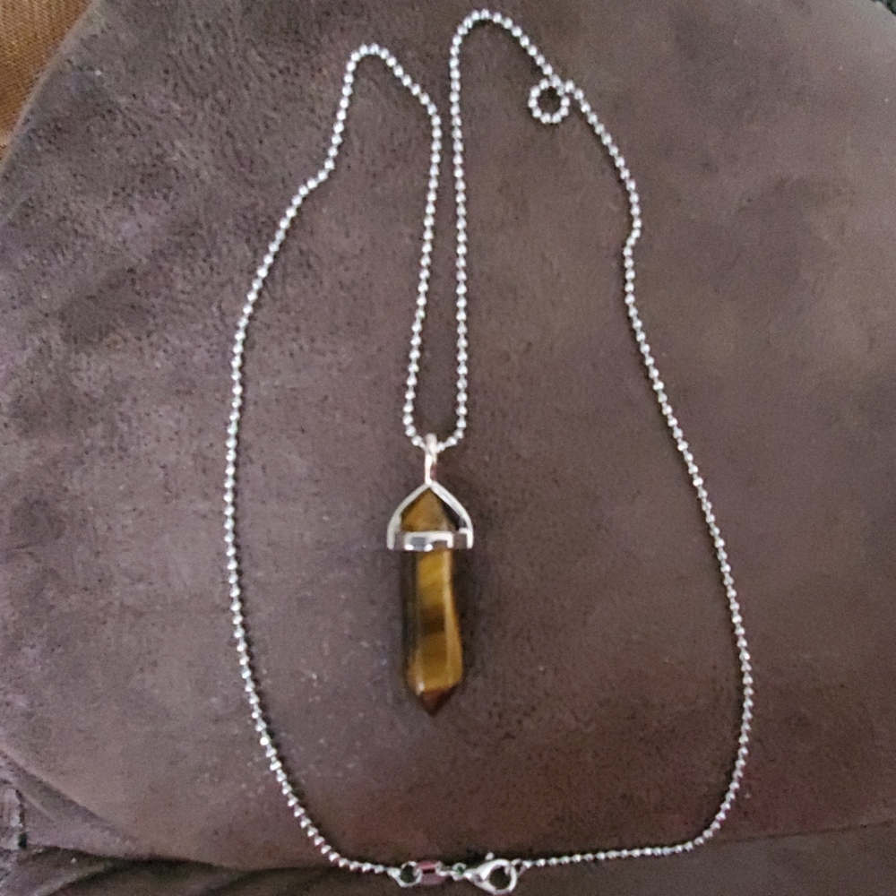 Tiger Eye quartz necklace